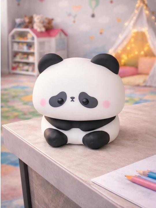Детский силиконовый ночник, LED, с сенсорным управлением и сменой цвета, USB Big Face Rabbit