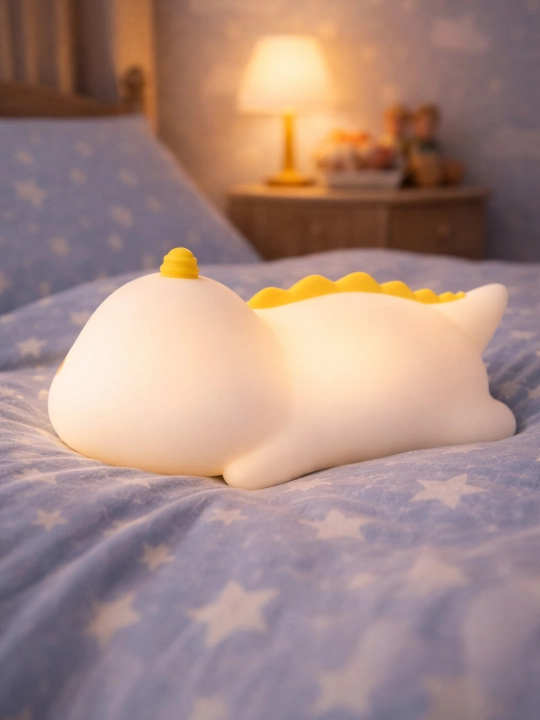 Детский силиконовый ночник, LED, с сенсорным управлением и сменой цвета, USB Big Face Rabbit