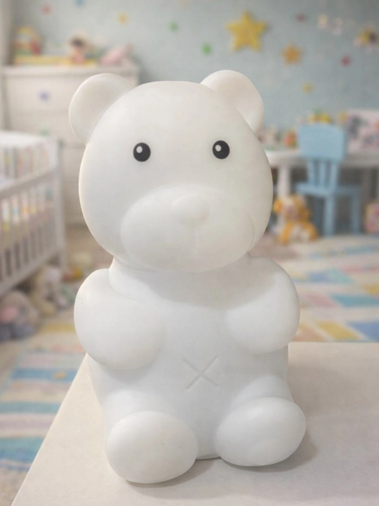 Детский силиконовый ночник, LED, с сенсорным управлением и сменой цвета, USB Big Face Rabbit