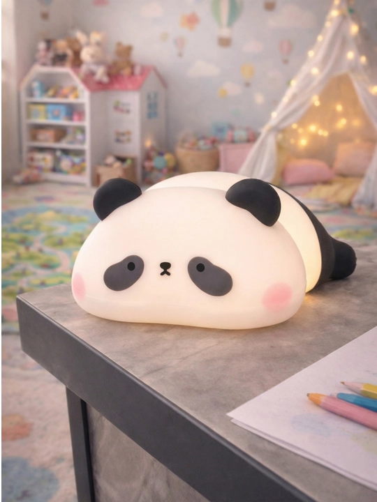 Детский силиконовый ночник, LED, с сенсорным управлением и сменой цвета, USB Big Face Rabbit