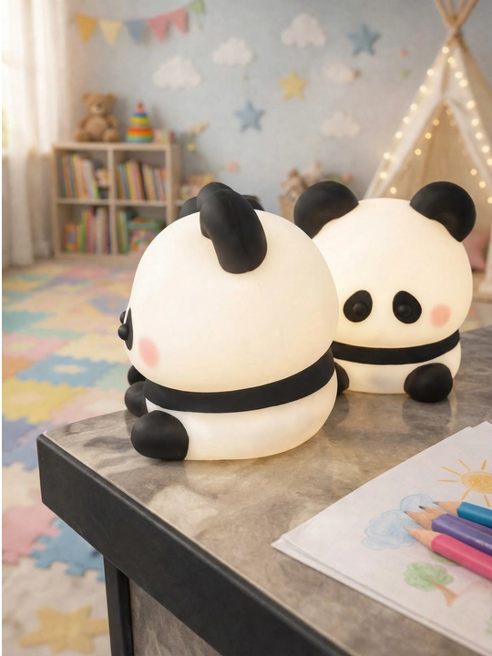 Детский силиконовый ночник, LED, с сенсорным управлением и сменой цвета, USB Big Face Rabbit