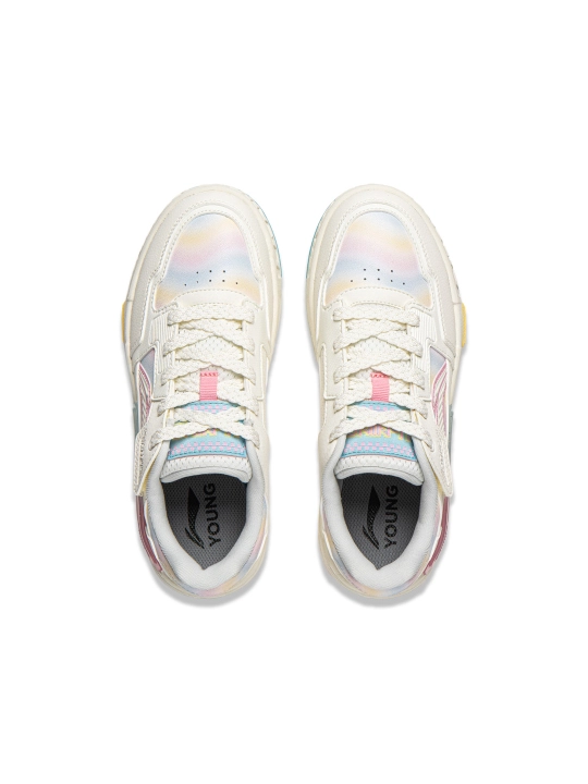 Подростковые кеды Li-Ning YKCW018 Skate 80s2 ретро стиль, амортизация Cloud, износостойкие