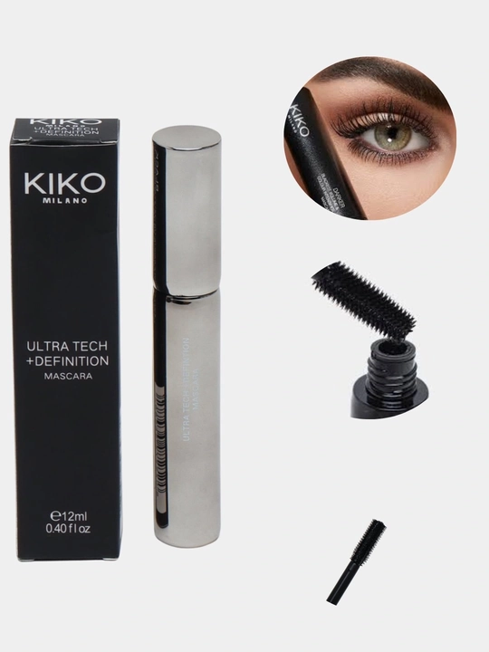 Тушь для ресниц Kiko, водостойкая, удлинения ресниц, Ultra tech, 12 мл - 