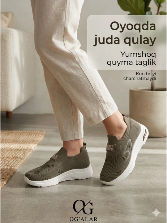 Erkaklar sliponlari, yengil, nafas oluvchi, yozgi, har kunlik qulay oyoq kiyim
