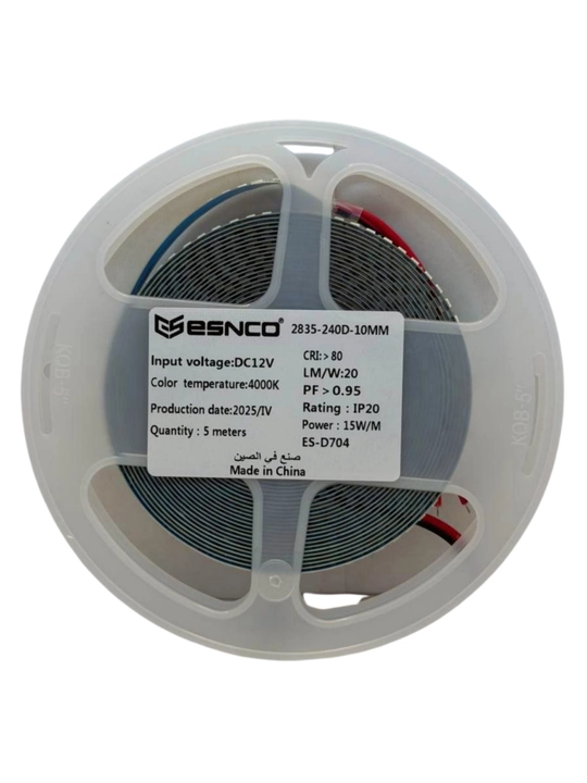 LED лента 12V 3000K 5 метров – 120/240 LED/м, резка 5 см, тёплый белый свет - 