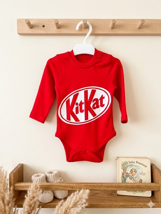 Новорожденным детям  бодик, Kinder / KitKat – 3–24 месяца, 100% хлопок - 