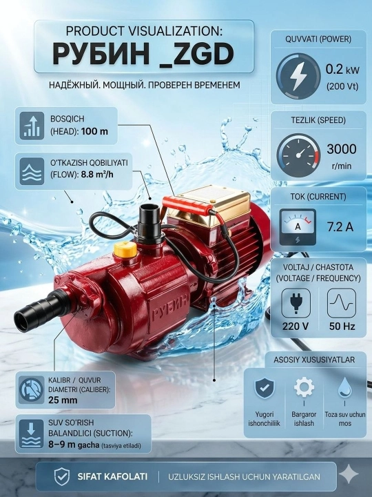 Рубиновый водяной насос/водяной насос под давлением - 