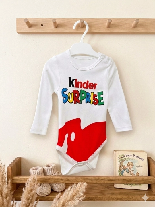 Новорожденным детям  бодик, Kinder / KitKat – 3–24 месяца, 100% хлопок - 