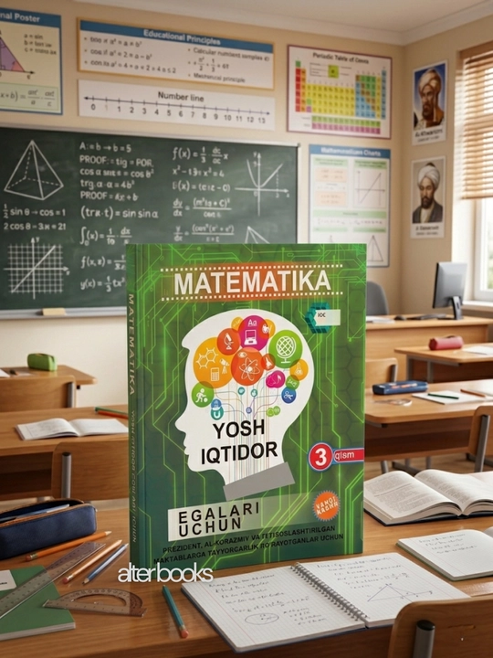 Ёш иктидор эгалари учун  Математика 1, 2, 3- кисм Танкидий фикрлаш, Тестлар тўплами - 