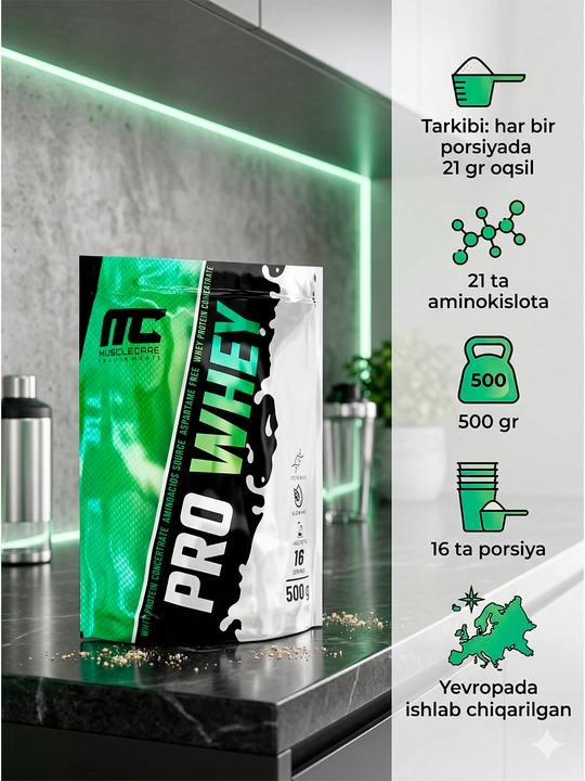 Muscle Care Pro Whey со вкусом — whey протеин для массы, силы и тренировок