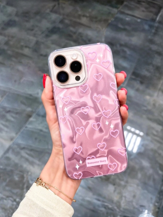 Chexol iPhone 11, 12, 13, 14, 15, 16, 17, Pro, Max, uchun Gilof,silikon, pushti, yuraklar