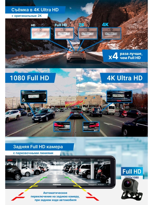 Видеорегистратор TrendVision MR-1100 (AI Smart Assist)