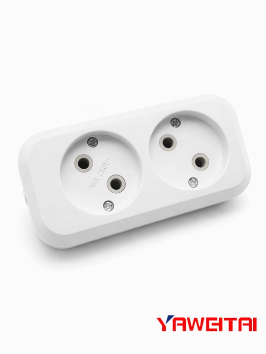 Колодка для удлинителя Yaweitai YW‑5802, 2 розетки, 16А, 250В, 3500Вт