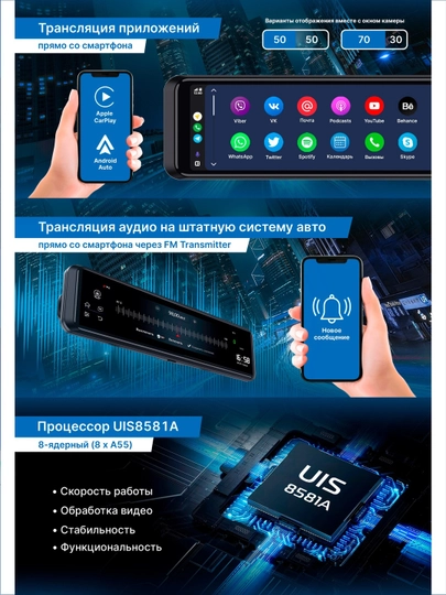 TrendVision aMirror 15 Android UNIVERSE videoregistrator