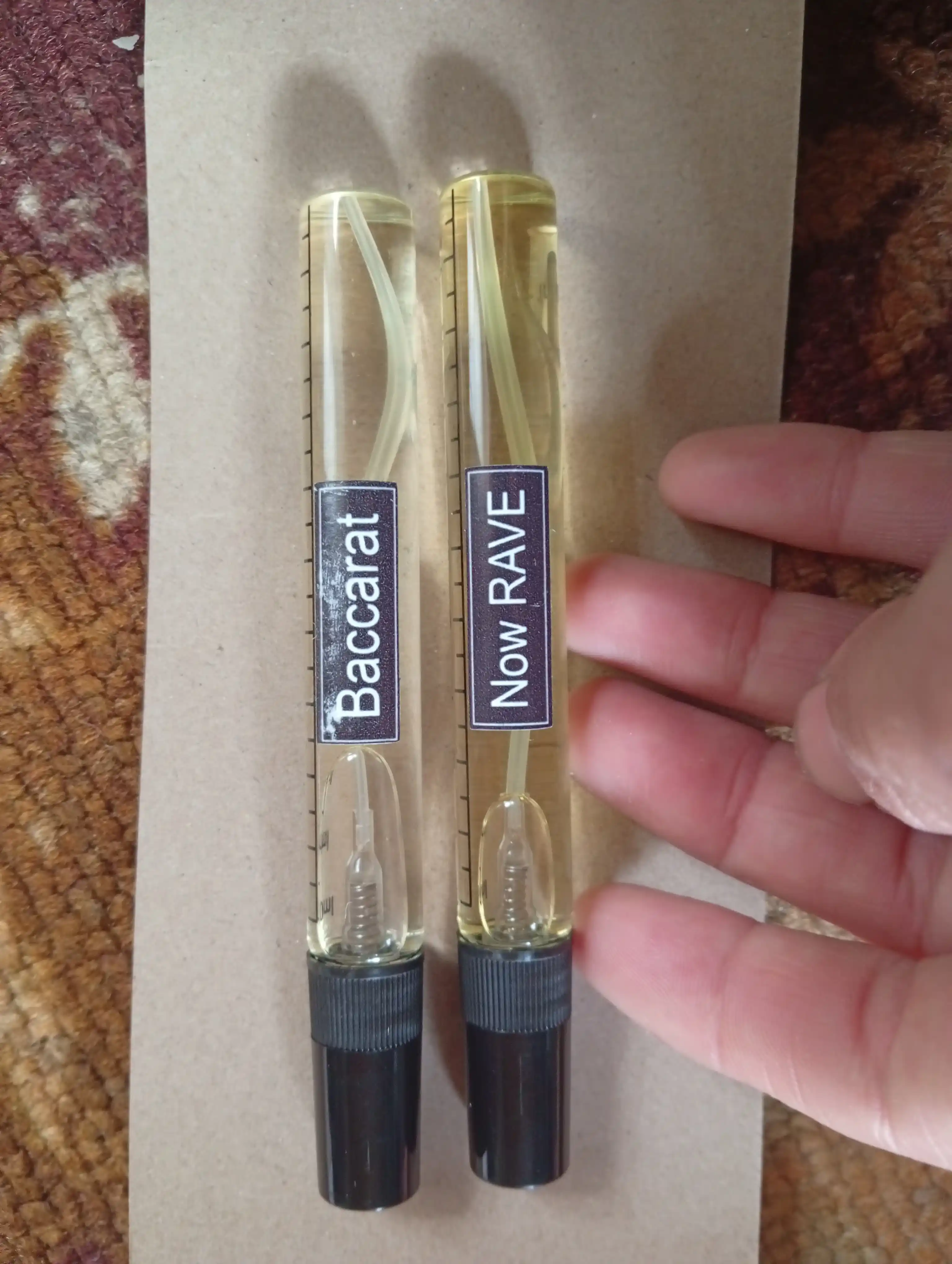 Ayollar atiri, Baccarat, Now Rave, Kirke, 1 ml, 3 ml, 5 ml, 10 ml, 20 ml