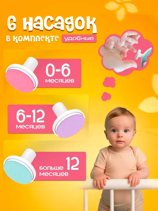 Набор для ухода за малышом, маникюрный набор, 0+