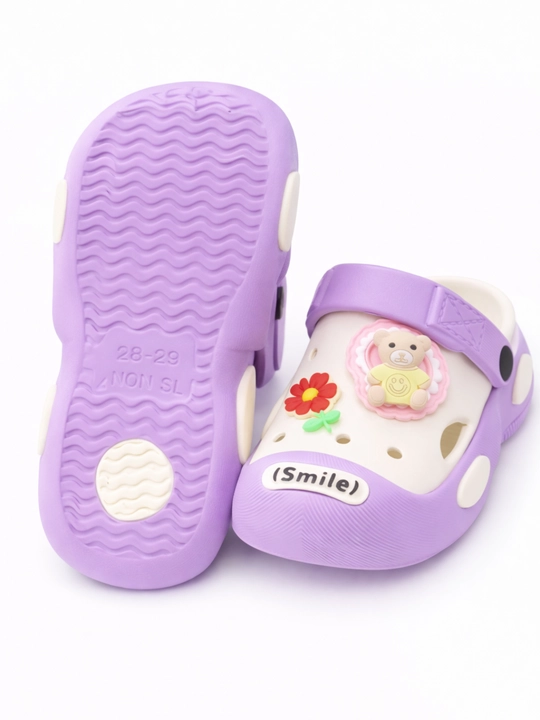 Bolalar kroks shippak, yengil va qulay, dekorli, yozgi sandal, orqa tasma