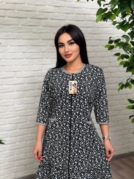 Домашний халат для женщин и девочек, на лето, 100% хлопок, 48- 50-52-54-56