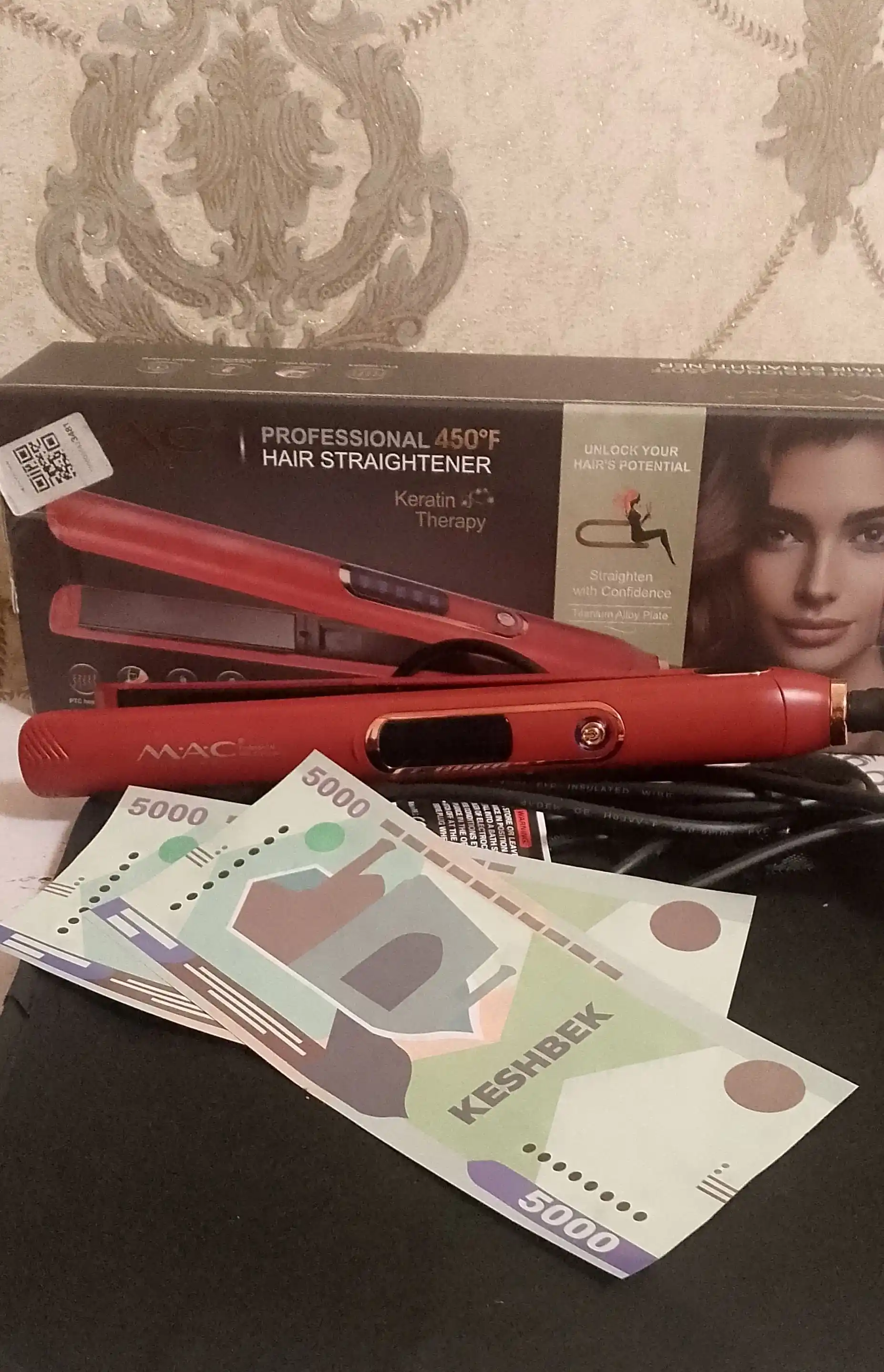 LED displeyli professional dazmol, MAC Styler MC-2018 soch to‘g‘rilagichi