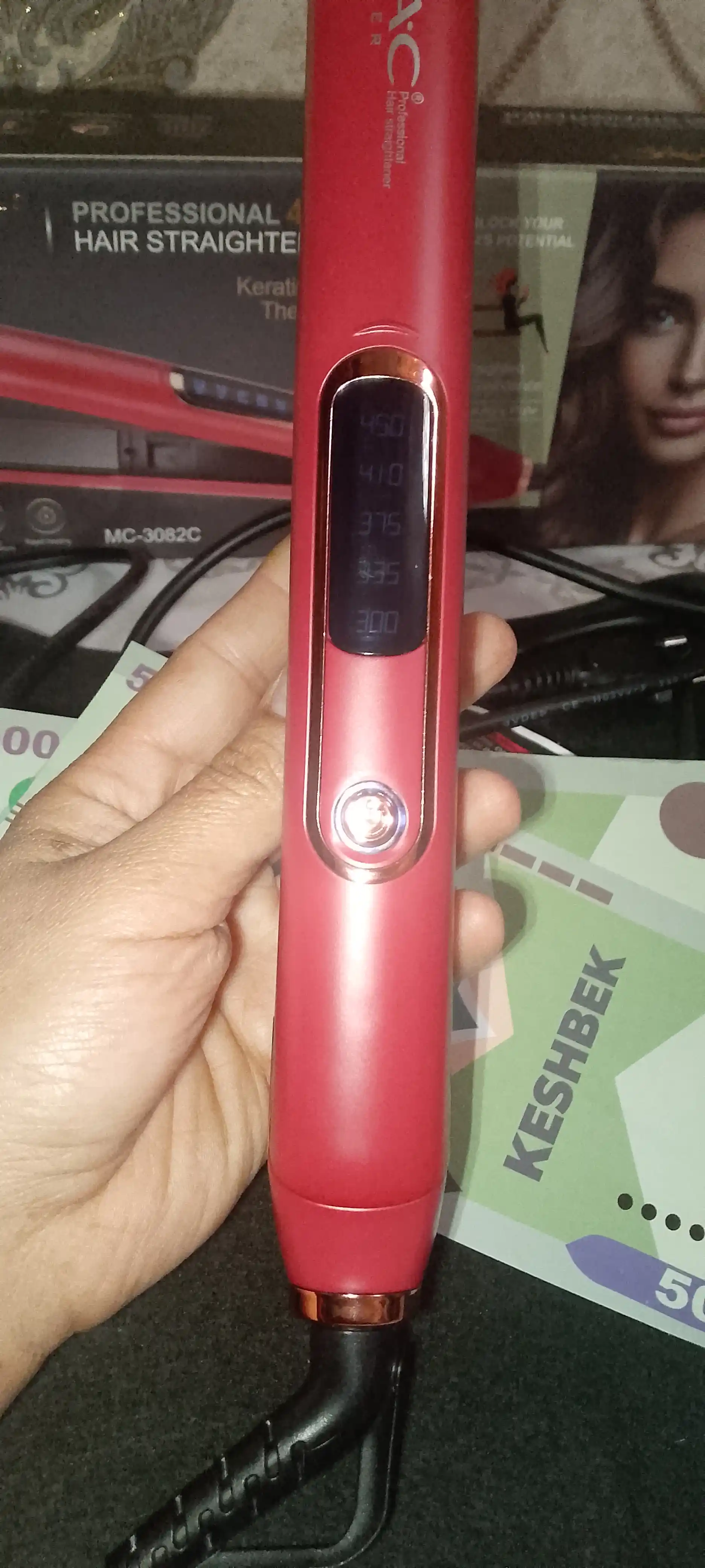 LED displeyli professional dazmol, MAC Styler MC-2018 soch to‘g‘rilagichi