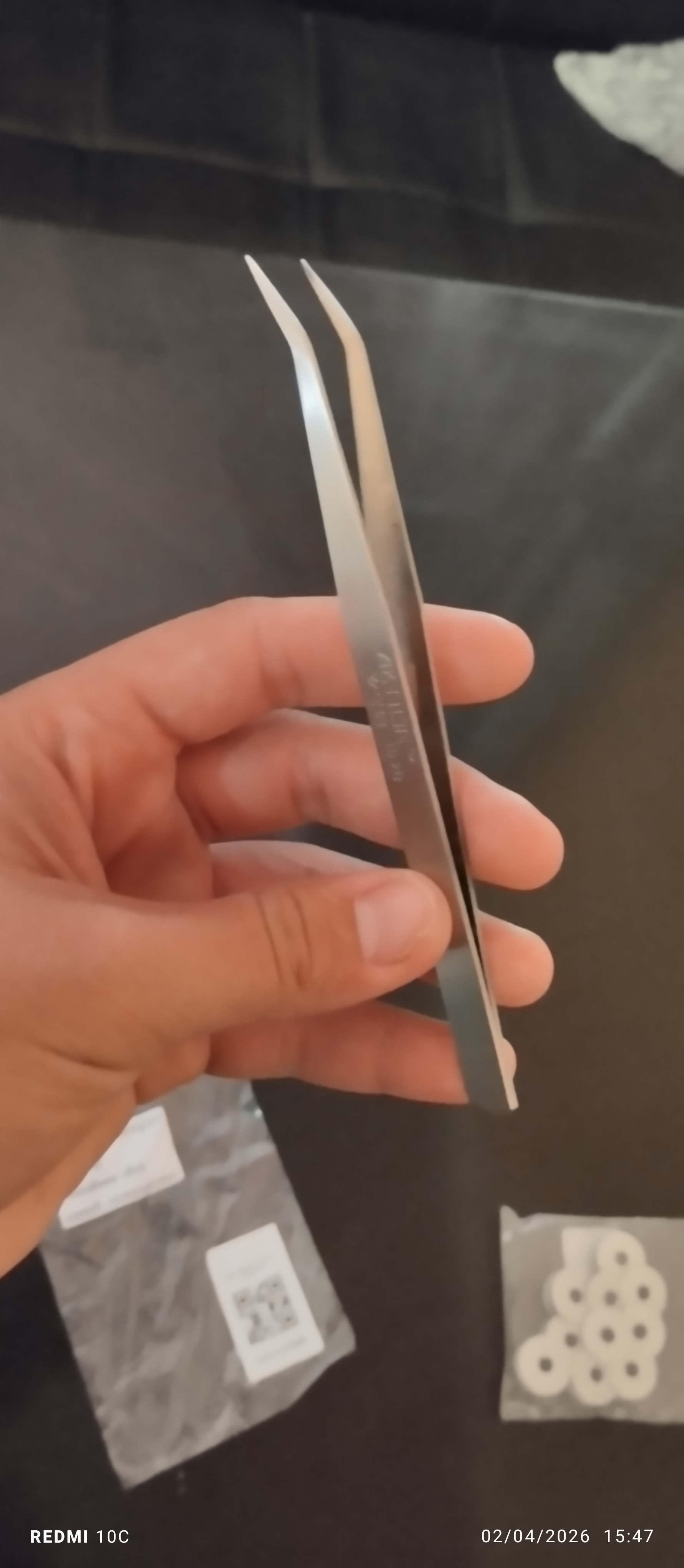 Kop funksiyali polat penset, 14 sm, ijod va hunarmandchilik uchun pimset