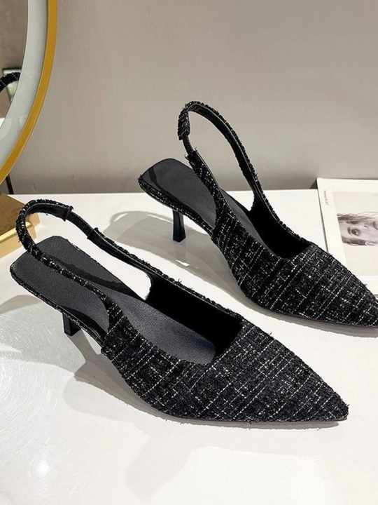 Ayollar uchun elegant tufli, slingback model, past poshna, qulay va zamonaviy dizayn - 