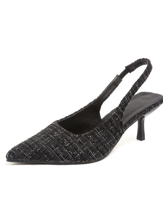 Ayollar uchun elegant tufli, slingback model, past poshna, qulay va zamonaviy dizayn