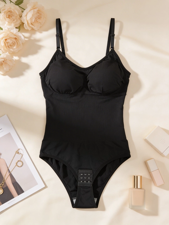 Ayollar bodi SKIMS uslubida push up, qora / bej, M L XL