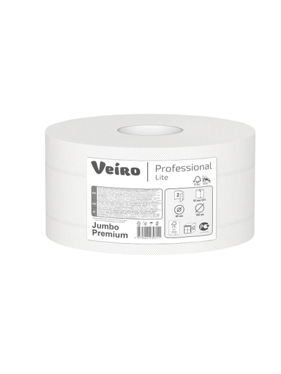 Jumbo Premium Туалетная бумага в рулонах, двухслойная, Veiro Professional, длина 145 м — PADDOCK-JUMBOPREMIUM-8