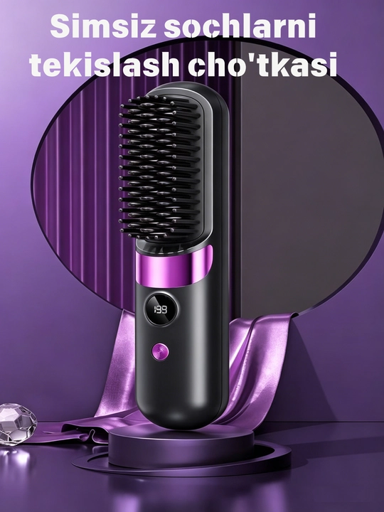 4 rejimli LED ko‘rsatkichli sochni tekislaydigan taroq – aqlli harorat nazorati