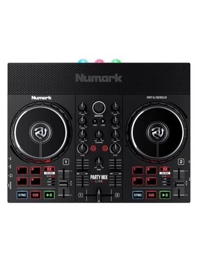 DJ-контроллер Numark Party Mix Live, компактный с встроенными колонками и светомузыкой