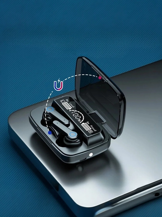 M19 TWS simsiz naushniklar Bluetooth 5.3 – IPX5 suvga chidamli, LED displey
