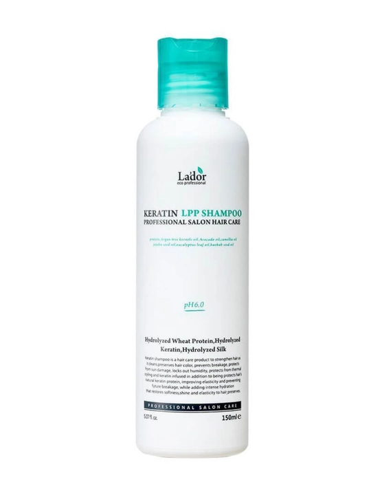 Lador Keratin LPP Shampoo – Shikastlangan sochlar uchun sulfatsiz proteinli shampun 150 ml