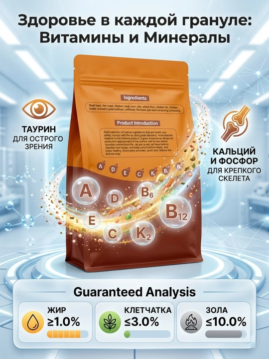 Сухой корм для взрослых кошек ZABPET, рыбный микс, для деликатного пищеварения, 400 г