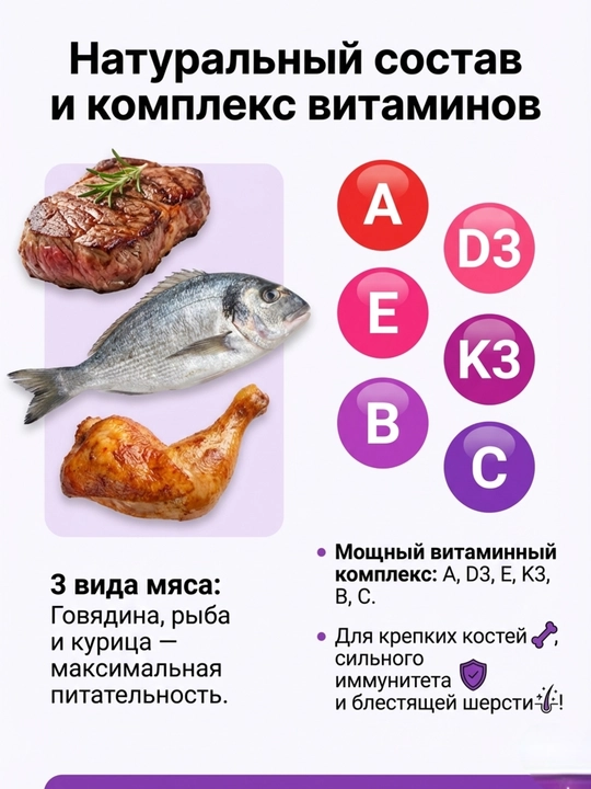 Сухой корм для взрослых кошек ZABPET, рыбный микс, для деликатного пищеварения, 400 г
