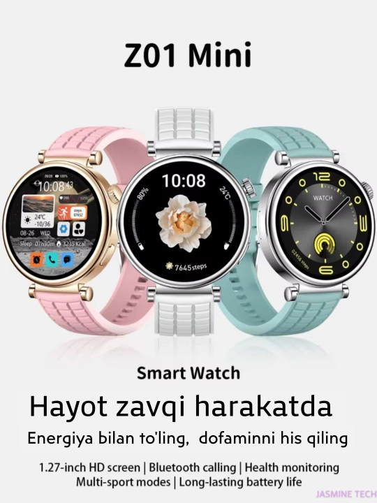 Ayollar AQLLI SOATi (smart watch), AMOLED, simsiz quvvatlash