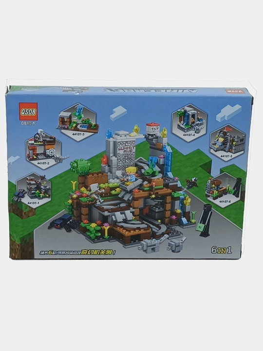 Konstruksiyalar QS08 6-in-1 G'or Minecraft Summit River, 44107