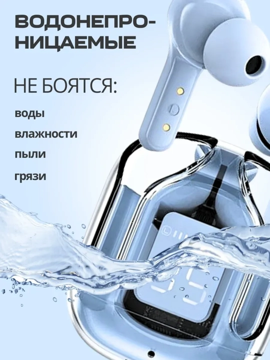 Simsiz Bluetooth naushnik LED displey, sensor boshqaruv, Type-C