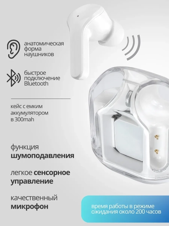Simsiz Bluetooth naushnik LED displey, sensor boshqaruv, Type-C