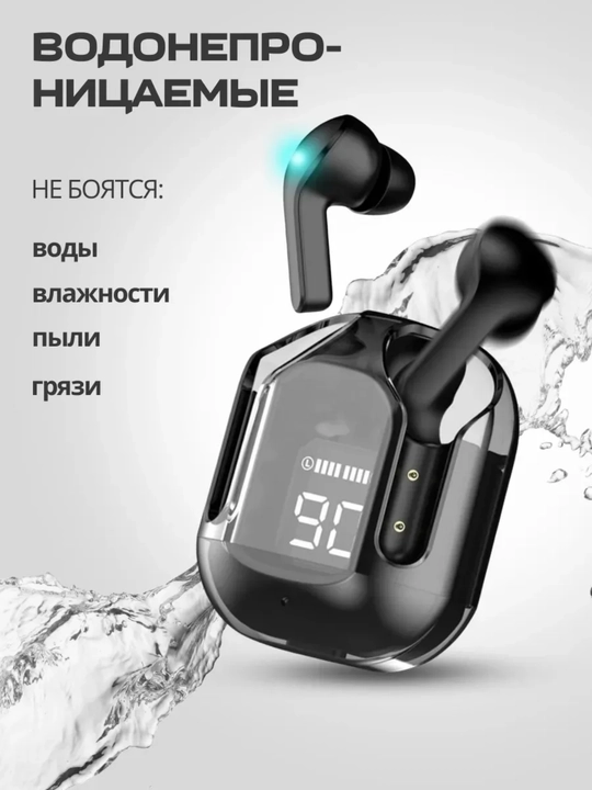 Simsiz Bluetooth naushnik LED displey, sensor boshqaruv, Type-C