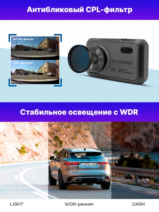 Видеорегистратор с радар детектором TrendVisionHybrid Signature EVO Wi 2CH
