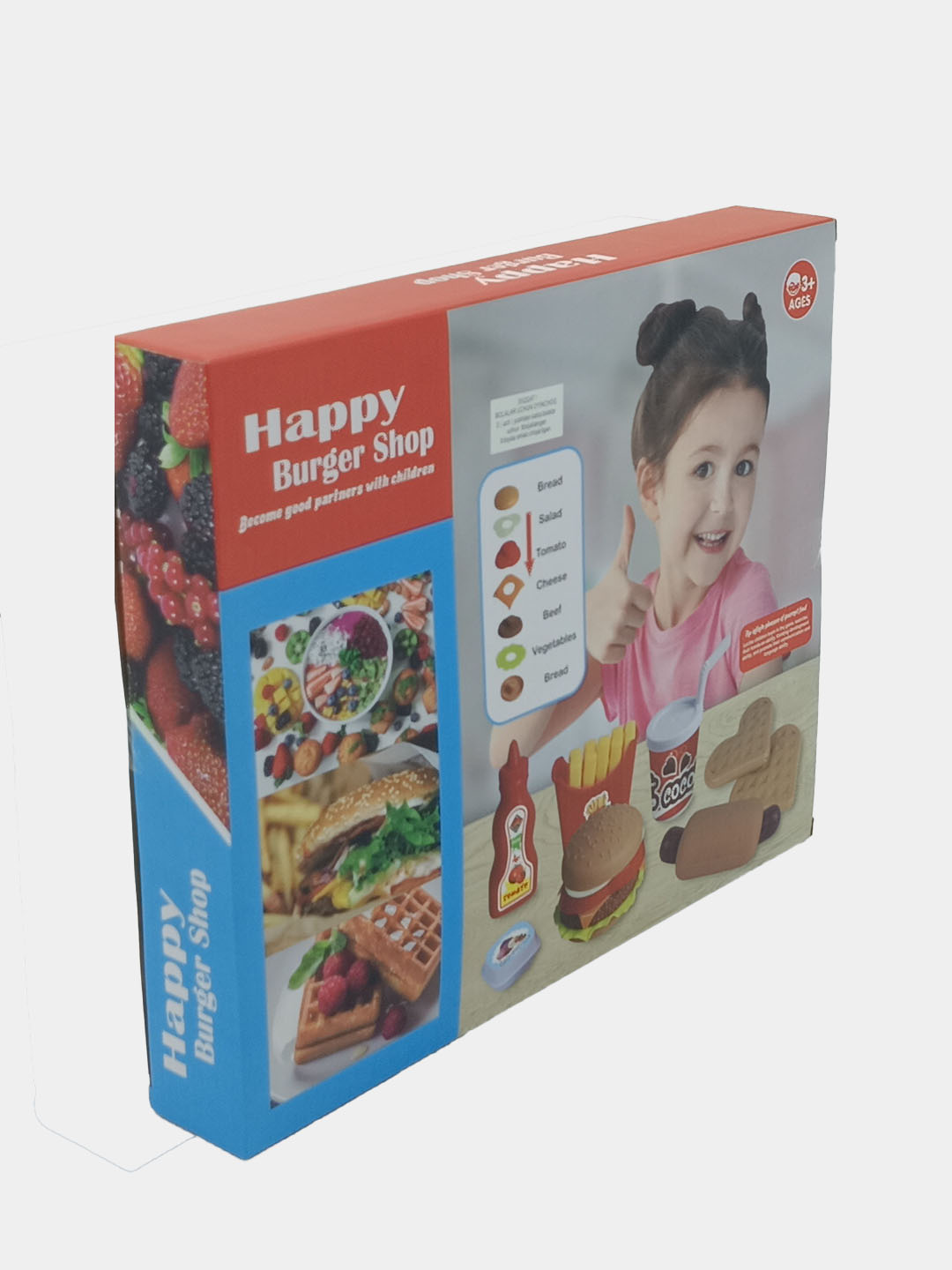O'yin to'plami Happy Burger Shop, mini fast-food restorani