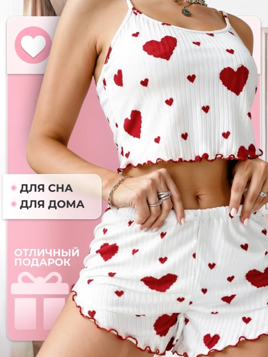 Pijama ayollar uchun, mayka va shortik