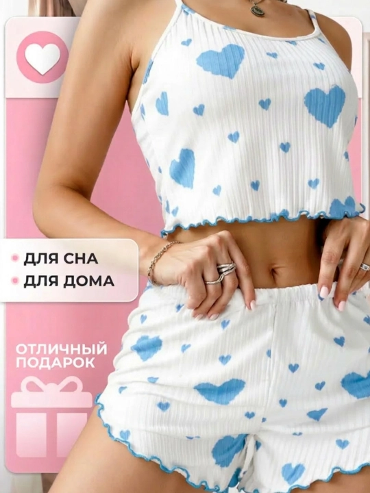 Pijama ayollar uchun, mayka va shortik