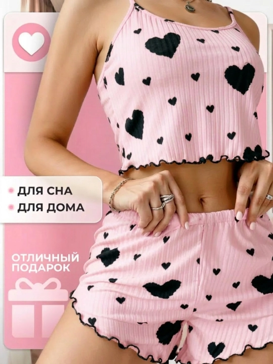 Pijama ayollar uchun, mayka va shortik