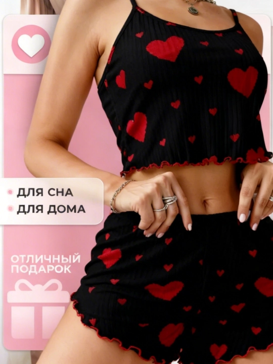 Pijama ayollar uchun, mayka va shortik