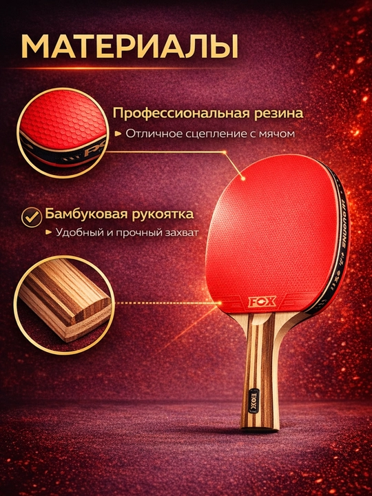 Fox 6002 stol tennisi to‘plami, Fox - 1 ta raketka va o‘yin uchun g‘ilof