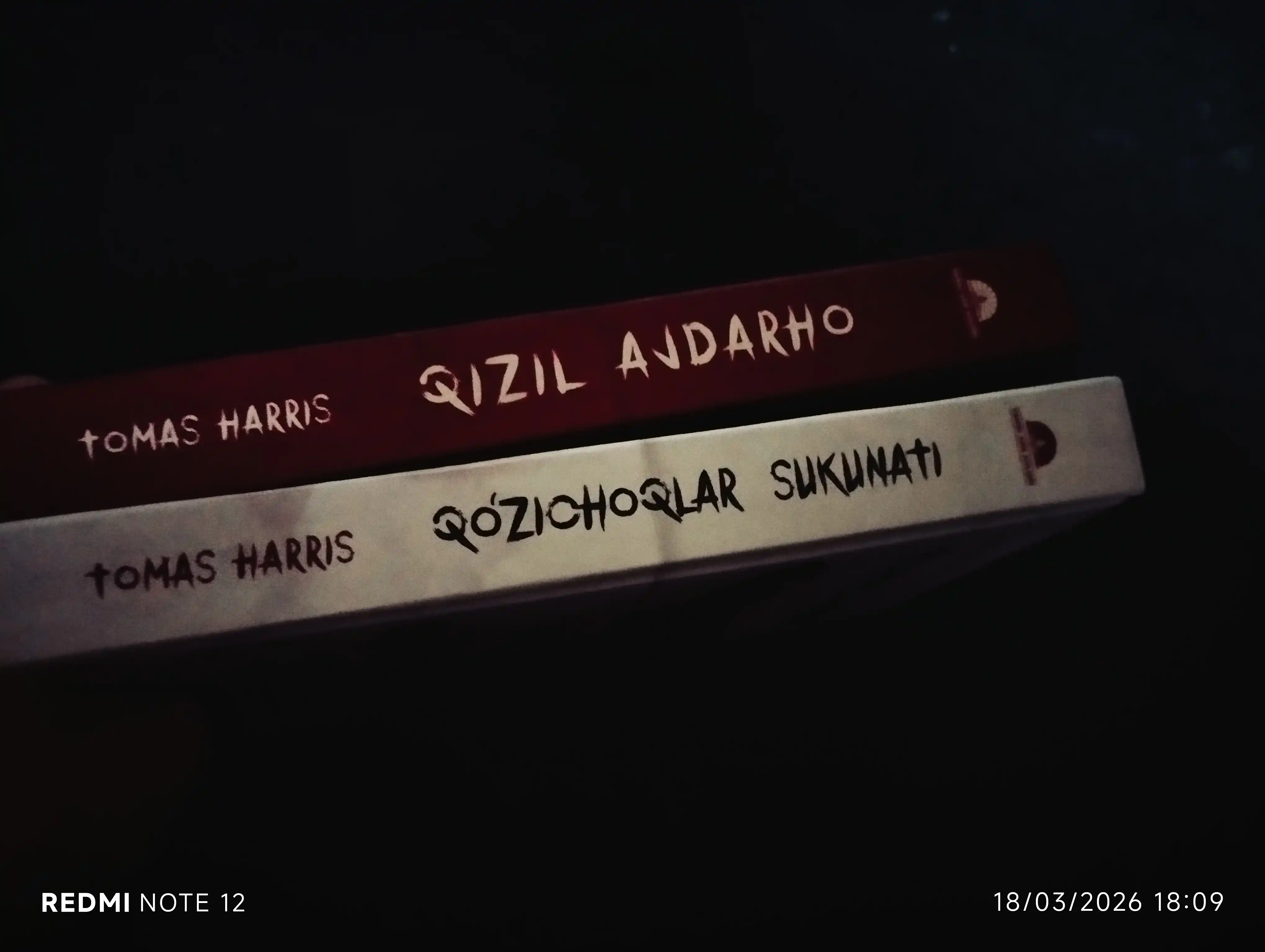 Qizil Ajdarho, Qo'zichoqlar sukunati, Ganibbal Tomas Harris, triller badiiy kitoblar