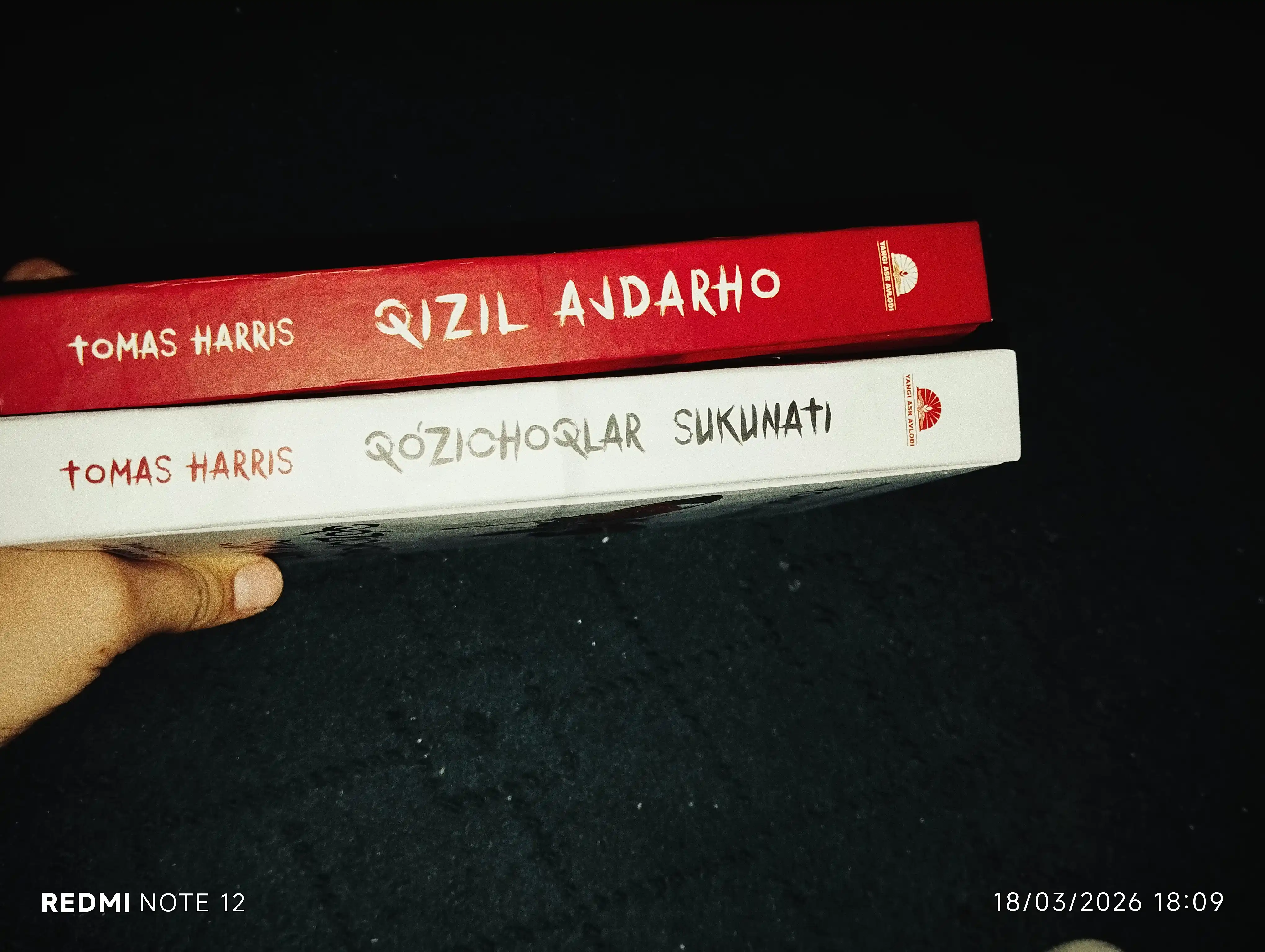 Qizil Ajdarho, Qo'zichoqlar sukunati, Ganibbal Tomas Harris, triller badiiy kitoblar