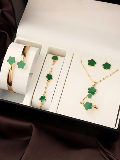 Коллекция украшений Van Cleef, колье, серьги, кольцо, цепочка для женщин